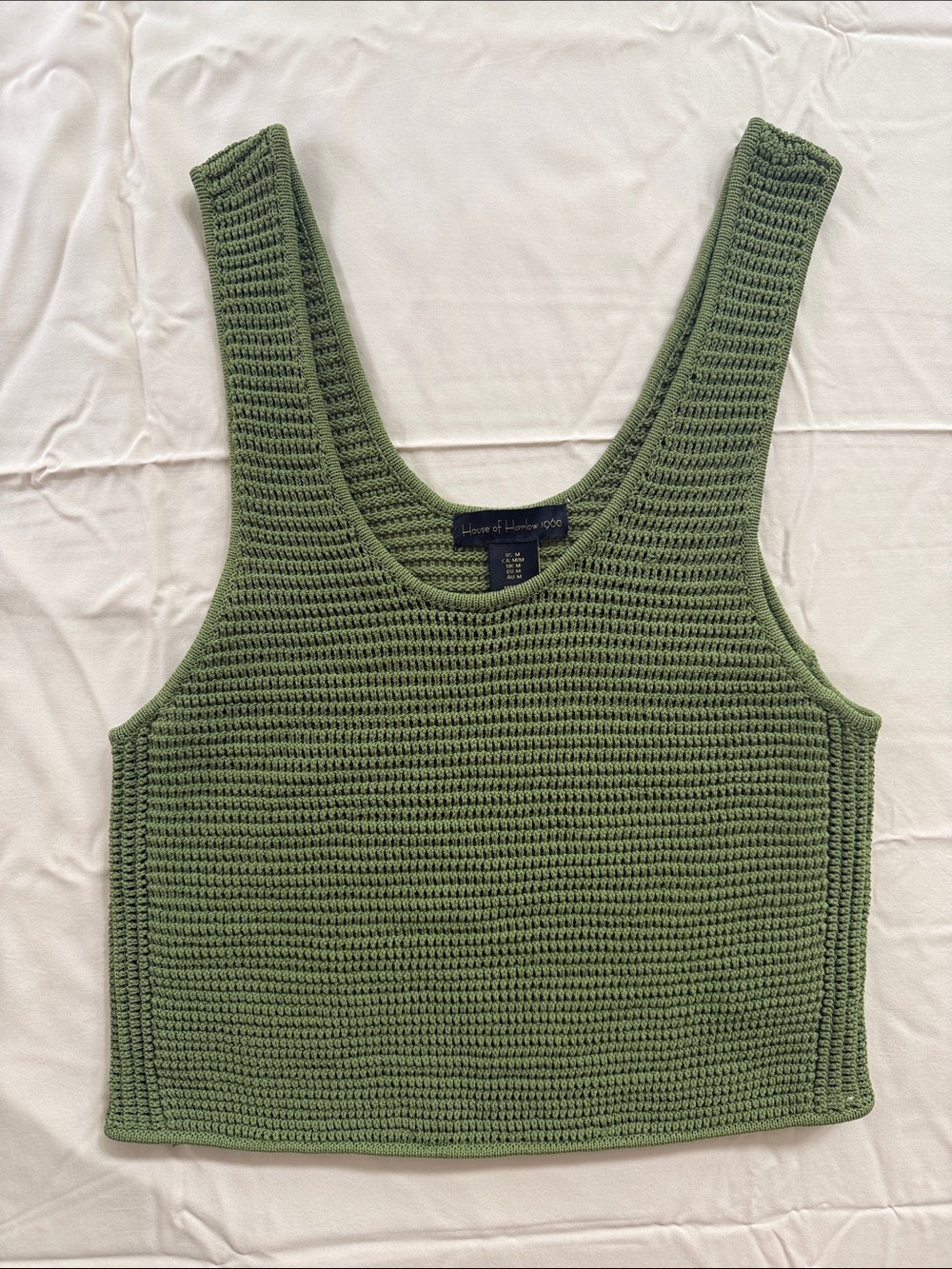 House of Harlow 1960 Olive Green Crochet Tank